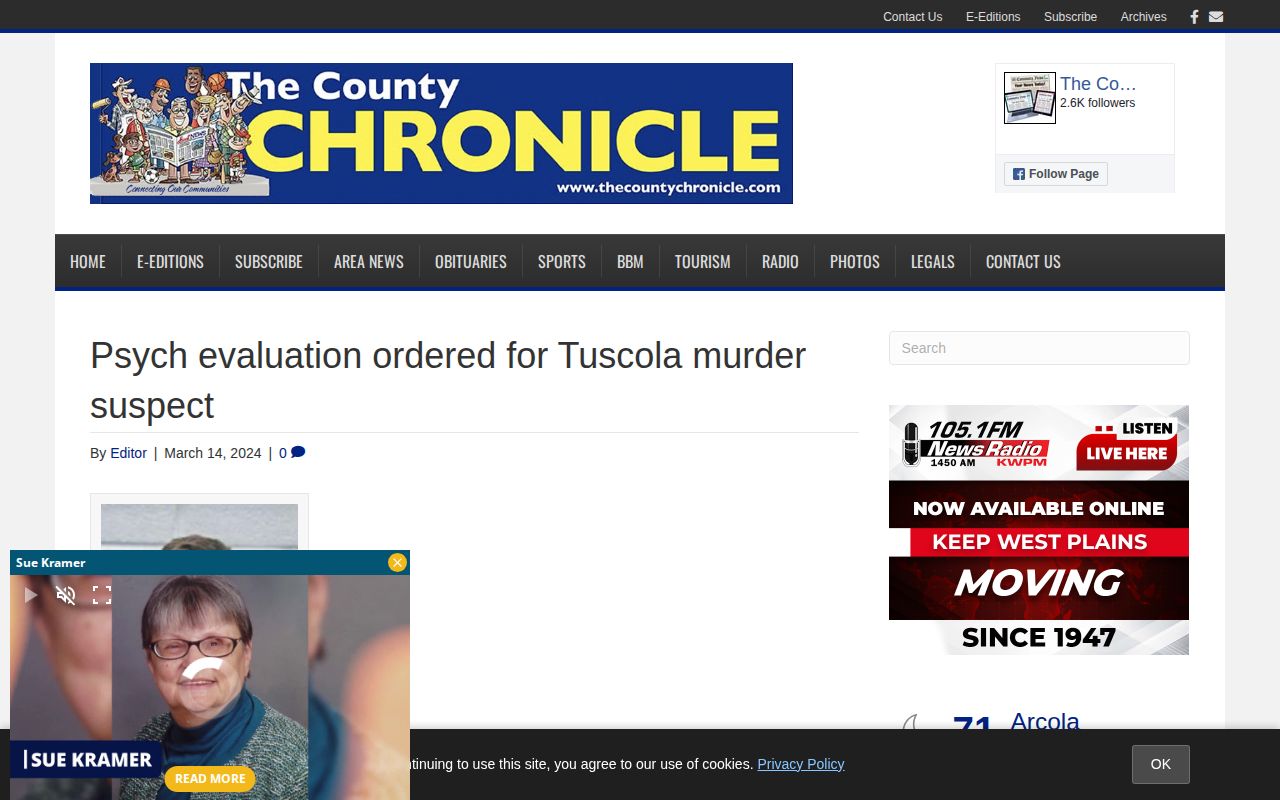 County Chronicle Douglas County crime article source for accusation and court context