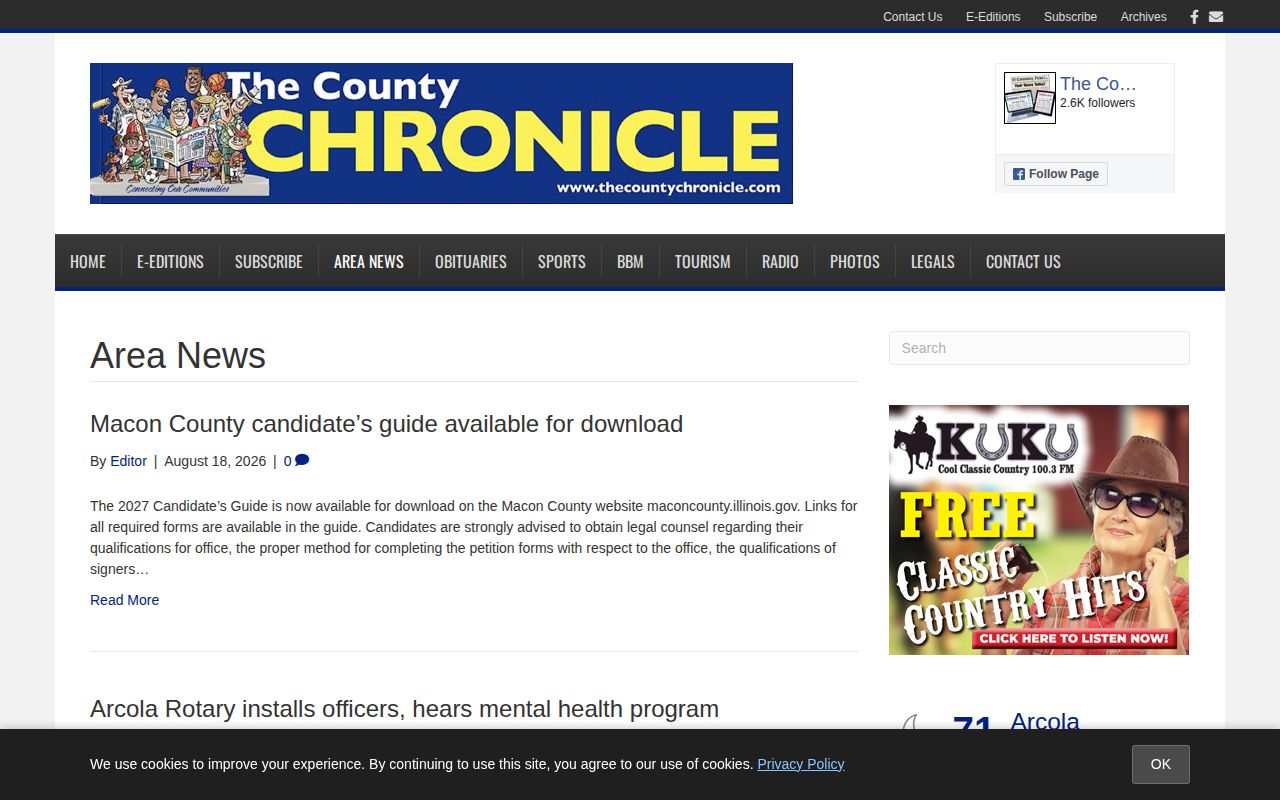 County Chronicle Douglas County local news stream for crime-record research