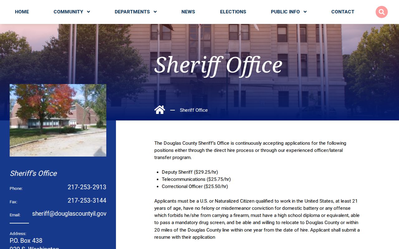 Douglas County Sheriff official corrections and app route for jail population records
