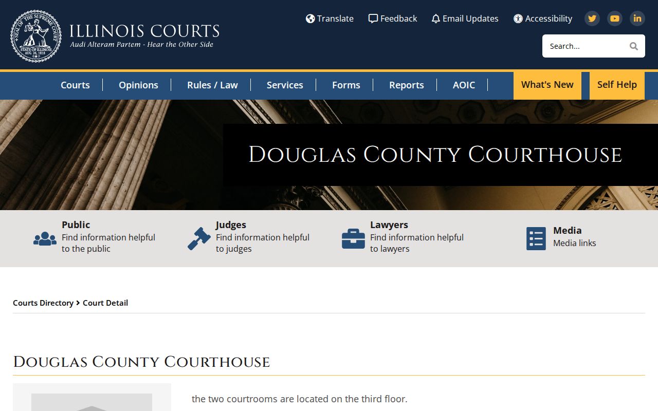 Official Douglas County courthouse directory for court record follow-up